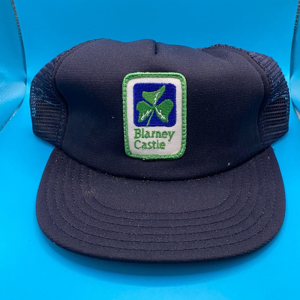 Vintage Blarney Castle Mesh Snapback Trucker Hat Clover